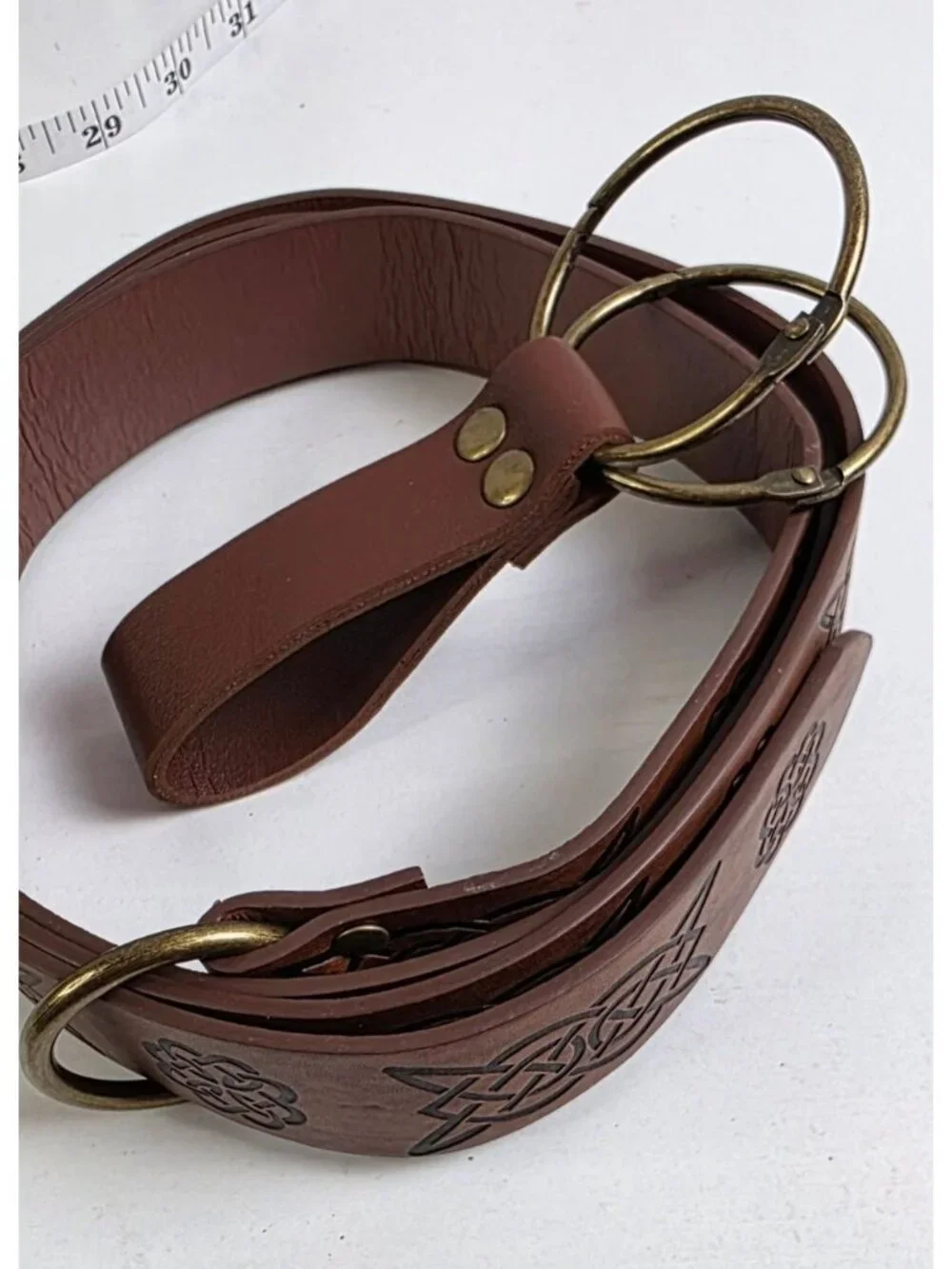 Medieval Renaissance Celtic O-Ring Belt & Matching Skirt Hike - XTRA LONG - LARP
